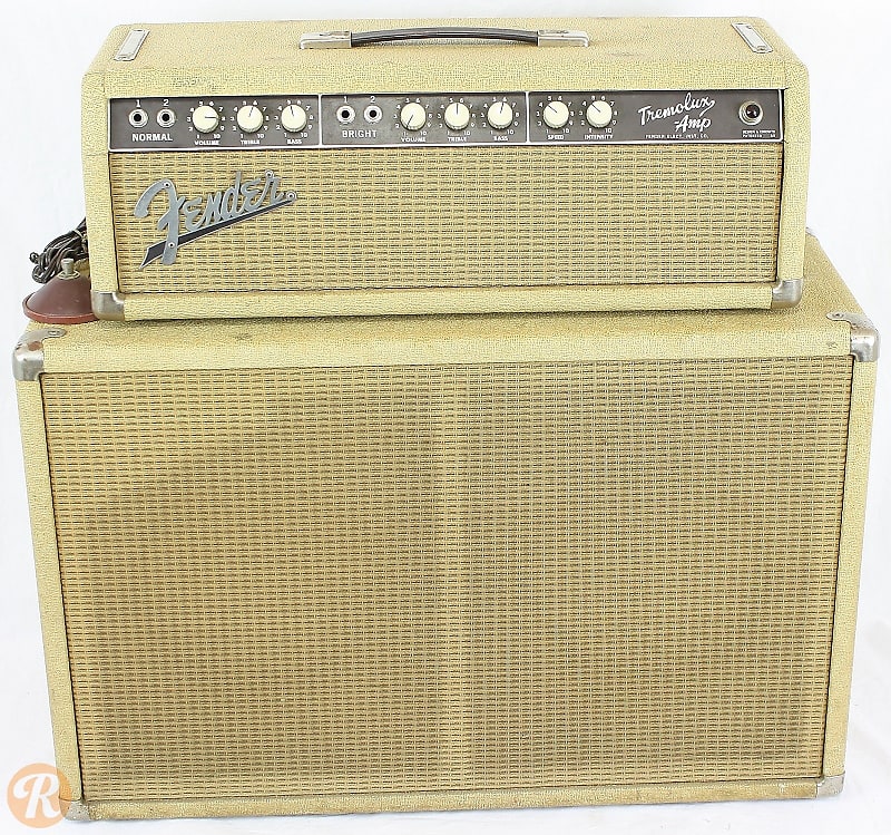 Fender Tremolux 6G9-B 30-Watt 2x10" Piggyback Guitar Amp 1960 - 1963 image 3