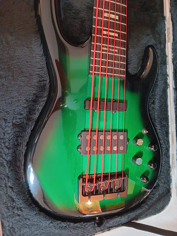 Carvin LB76 Green burst 6 string bass | Reverb