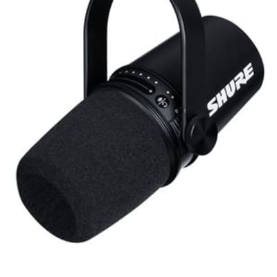 Shure MV7 Dynamic Cardioid USB Podcast And Broadcast Microphone Black image 3