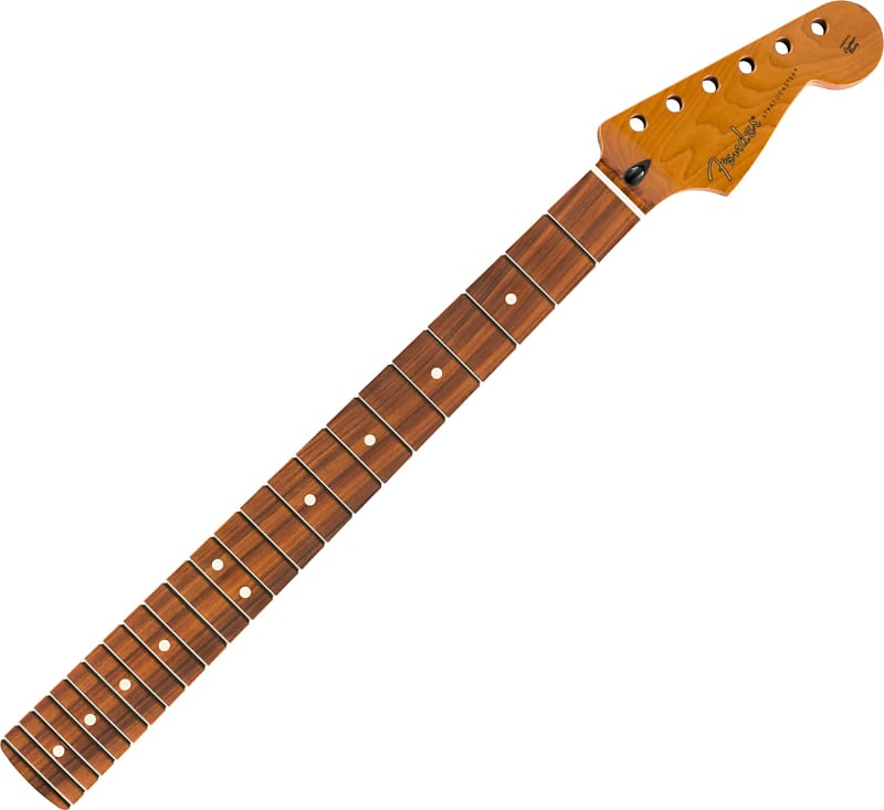 Fender Roasted Maple Stratocaster Replacement Neck, 22 Jumbo Frets, Pau Ferro FB image 1