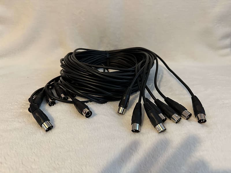 7 x MIDI Cables 5 metre Reverb