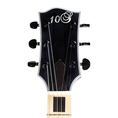 10S  GF Neck-Thru Maple Walnut 5 Piece Neck, Ash Body, EMG Pickups Electric Guitar Satin Black image 5