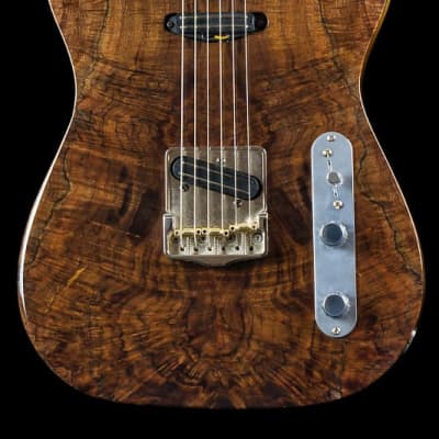 Lucky Dog Guitars Tele 2022 - Flamed walnut top, 1 piece swamp ash body. https://www.facebook.com/LuckyDogGuitars/videos/1332660907242673/ for sale