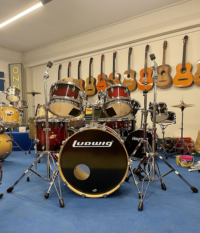 Ludwig ACCENT CS CUSTOM 5PZ RED BURST | Reverb