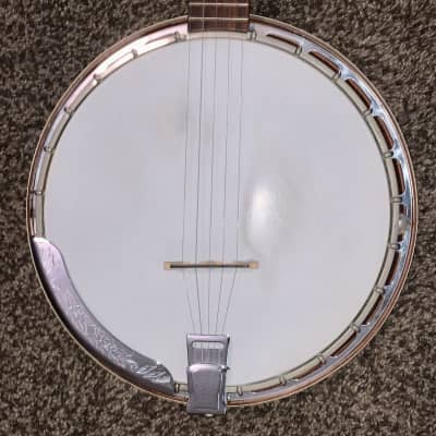 Providence Rhode Island guitar and banjo Gibson copy 5 string banjo made in the usa  1970’s  Natural image 5