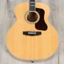 Guild Guitars F-55E Jumbo Acoustic-Electric Guitar, Flame Maple Back & Sides, Natural