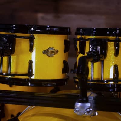 Pearl Masters Premium Maple (Mrp) 6 Piece Drum Kit, Canary Yellow Sparkle Lacquer (Pre Loved) image 12