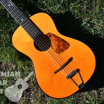 Cremona 533 - vintage parlor travel acoustic guitar, beautiful condition,1974, Czechoslovakia (Luby) image 6