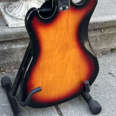 1960s MIJ Rexina Kawai Teisco Short Scale Electric Bass Guitar~Tri Tone Brown Sunburst~Lots of Mojo!~VIDEO! image 6