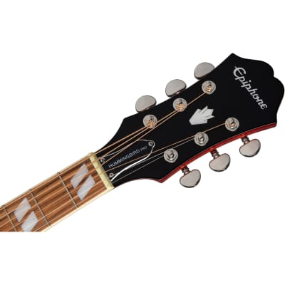 Epiphone Hummingbird Studio Acoustic Electric Guitar, Faded Cherry image 5