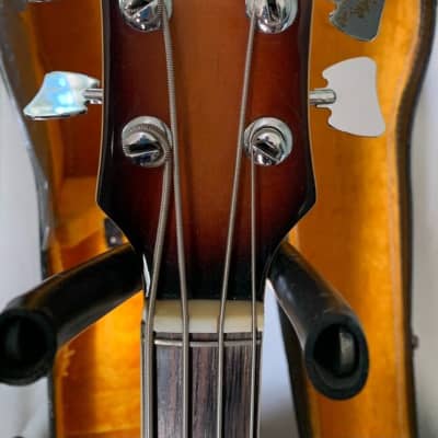 Vintage Early 70's Made In Japan Univox Matsumoku Violin Bass w/Original Case VG image 2