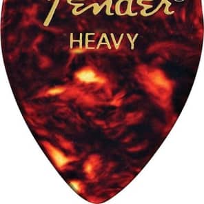 Fender 358 Shape Picks, Shell, Heavy, 12 Count 2016