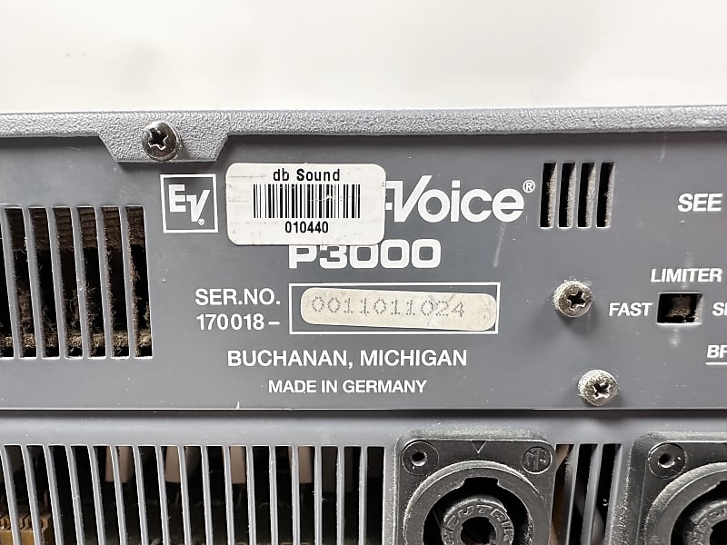 EV/Electro-Voice P3000 Power Amp Precision Series | Reverb