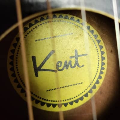 Kent 1964 Vintage RARE Guyatone Kent Tenor Acoustic Parlor Guitar F-iT Pro Setup Original Vinyl Gigbag image 5