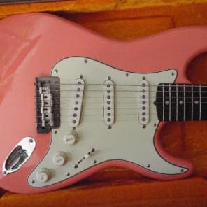 Rare ~ Custom Hand Built Dominick Ramos Stratocaster Style   7 Seven String Shell Pink Strat image 1