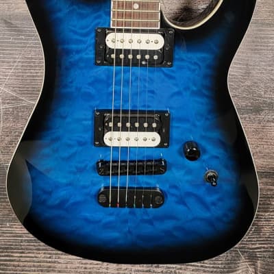 Dean MDX Quilt Maple Trans Blue Solid Body Electric Guitar No Case Electric Guitar (Indianapolis, IN) image 2