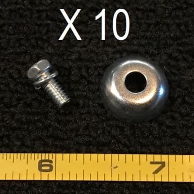 Ludwig Drums Parts 10-pack of P260A 8-32 Lug Mounting Screws Cup Washers for Metal Shell Snares image 1