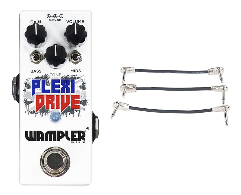 Wampler Plexi-Drive Mini Overdrive Pedal + Gator Patch Cable 3