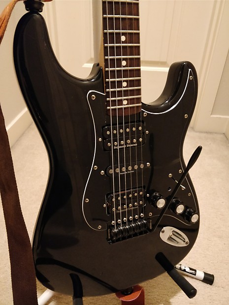 Black stratocaster bridge top