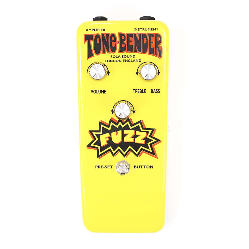 2013 Sola Sound Tone Bender Yellow Hybrid Fuzz by Colorsound Vintage Reissue Effects Pedal Stompbox Macari’s image 1