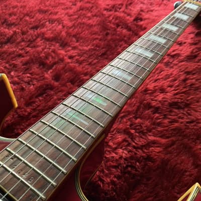 c.1967- Firstman / Teisco Gengakki Broadway Special MIJ Vintage Hollow Body Guitar   “Cherry Red” image 4