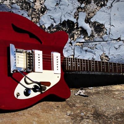 Micro-Frets Spacetone 1971 Red Transparent. VERY RARE. Excellent Guitar. MicroFrets custom guitar. image 2
