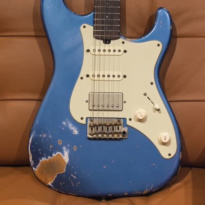 Friedman Vintage S Lake Placid Blue Electric Guitar - Heavy Aging image 3