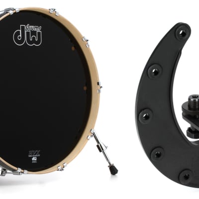 DW Performance Series Bass Drum - 18 x 22 inch - Pewter Sparkle FinishPly  Bundle with Kelly Concepts The Kelly SHU Bass Drum Microphone Shockmount Kit - Composite - Black Finish image 1