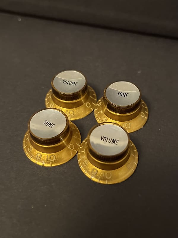 Gibson Custom Shop Top Hat Reflector Knobs 2021 Gold with Reverb
