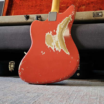 Vintage Fender Jaguar 1965 Fiesta Red Custom Colour L Plate image 13