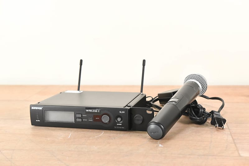 Shure SLX24 SM58 Handheld Wireless System 470 494 MHz church owned CG002FC