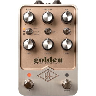Universal Audio Golden Reverberator Effects Pedal Gold image 1