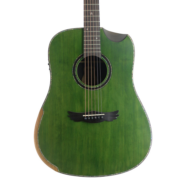 DreamMaker Acoustic Electric Guitar KU280E Green image 1