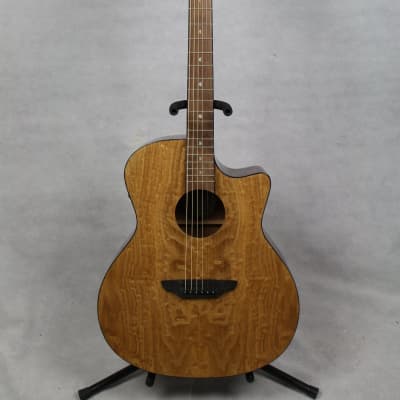 Used Luna Gypsy Quilted Ash Acoustic Guitar - Gloss Natural w/ Hardshell Case for sale