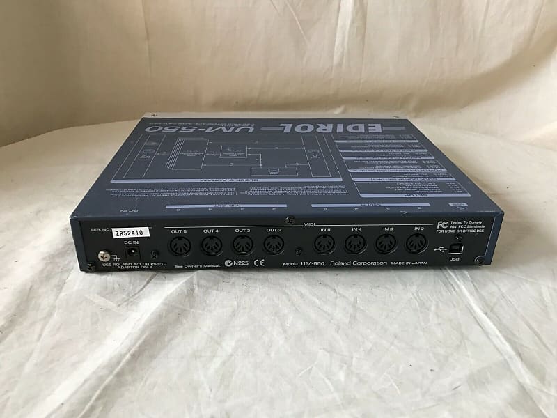 EDIROL UM-550 roland 5 IN/5 OUT USB MIDI Interface/MIDI Patcher w/ power  supply