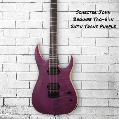 Schecter John Browne Tao-6 in Satin Trans Purple image 1
