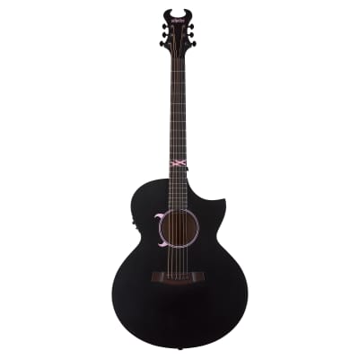 Schecter Machine Gun Kelly Acoustic Electric Guitar, Rosewood Board, Satin Black for sale