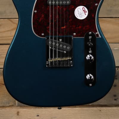 G&L Tribute ASAT Classic Electric Guitar Emerald Blue Metallic image 2