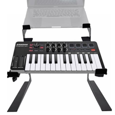 Samson Graphite M25 25-Key USB MIDI Keyboard Controller+Dual Shelf Studio Stand image 1