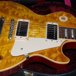1997 Gibson Les Paul 58 Reissue Custom Shop Monster Quilt Top Butterscotch 100% Mint Case Queen RARE image 14