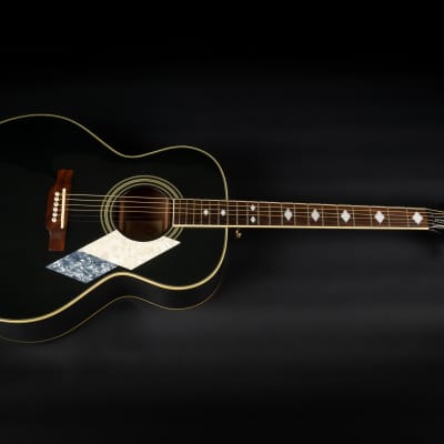 2000 Epiphone MIK SQ-180 Neil Diamond Signature Limited Edition - Metallic Black | Korea Custom Acoustic Guitar | Case image 3