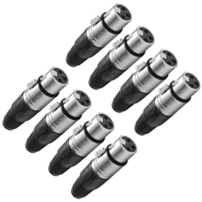 Seismic Audio SAPT12F-8PACK 3-Pin XLR Female Cable Connectors (8-Pack)