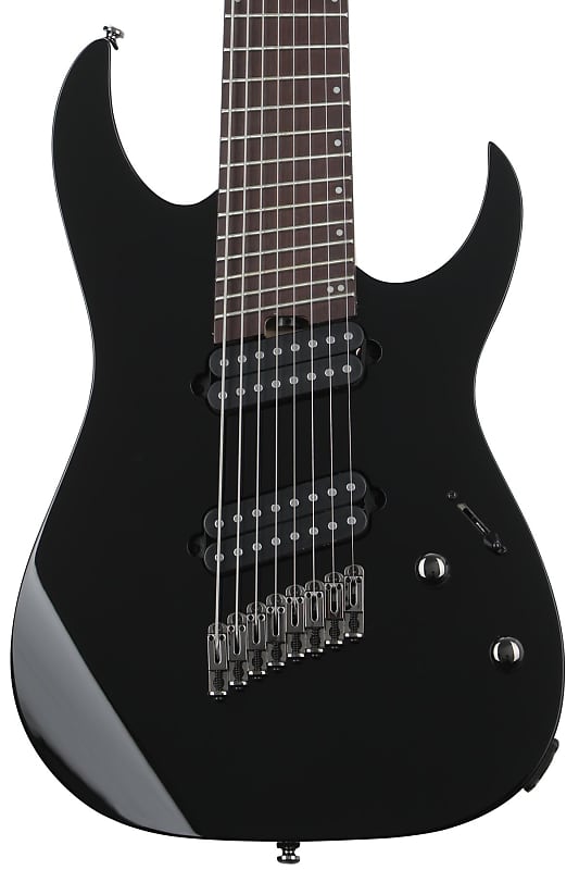 Ibanez RGMS8-BK ケース、ストラップ付き 8弦ギター Ibanez RGMS8 Black 8-String Electric Guitar | Full Compass