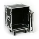 OSP 12 Space Rack Road Case  12" Deep ATA Effects Flight Case with 4"  Caster Wheels
