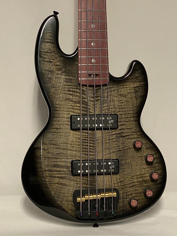 Form Factor Audio Wombat SS5 5-string Electric Bass Guitar High Gloss Black Burst 35" Scale image 1