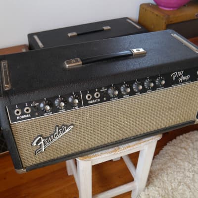 1964 Fender Pro Amp // fully serviced tube amp head // blackface era image 1