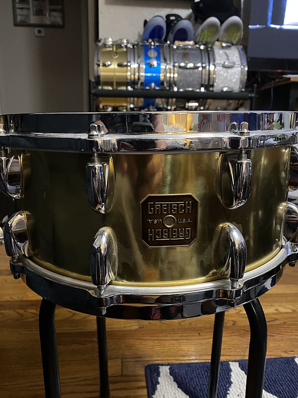 Gretsch G-4166 1980's Brass snare rare 14 x 6 | Reverb