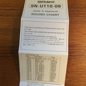 Roland U-110 SN-U110-09 - Guitar & Keyboards Sound Card image 4