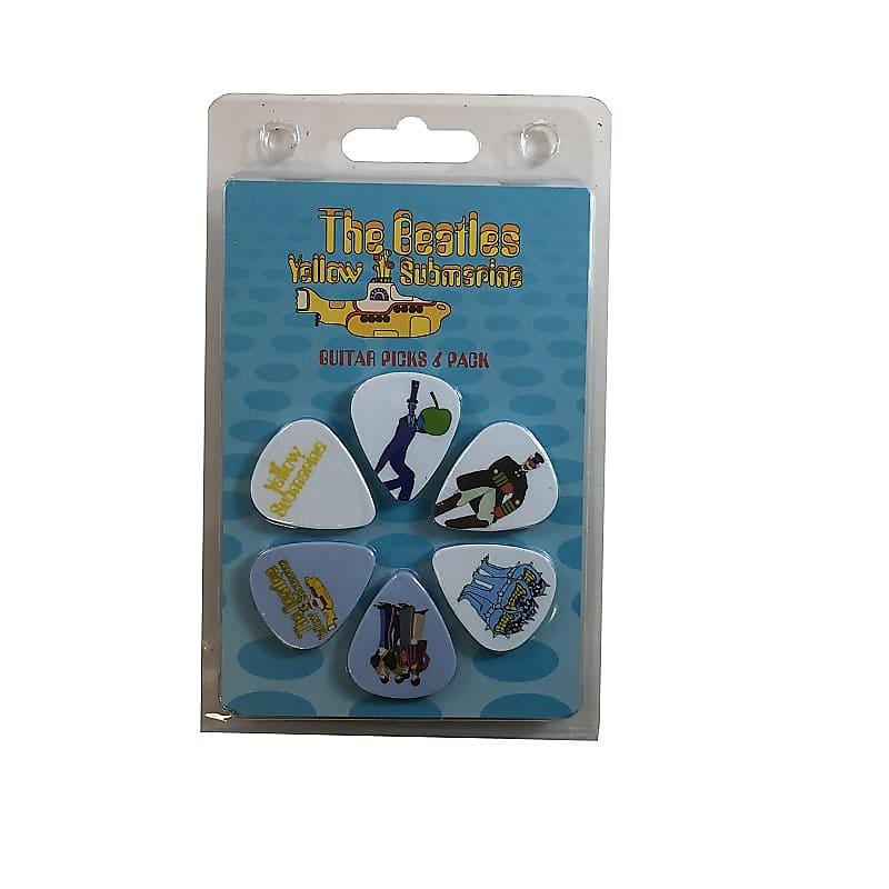 Beatles Guitar Picks 6 Picks Yellow Submarine Set 5 Reverb Australia