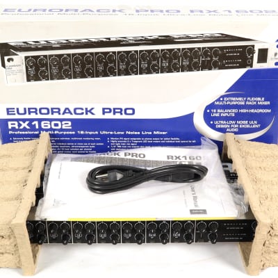 Behringer Eurorack Pro RX1602 16-Input Line Mixer | Reverb
